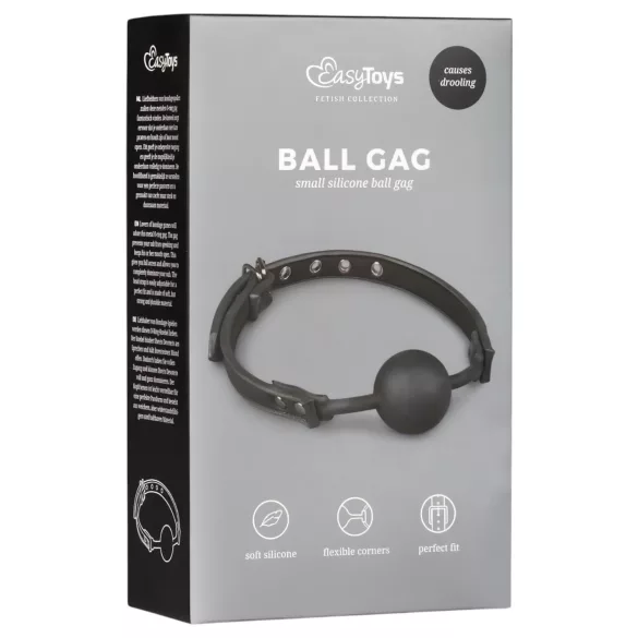 EasyToys - mordaza con bola de silicona (negra)