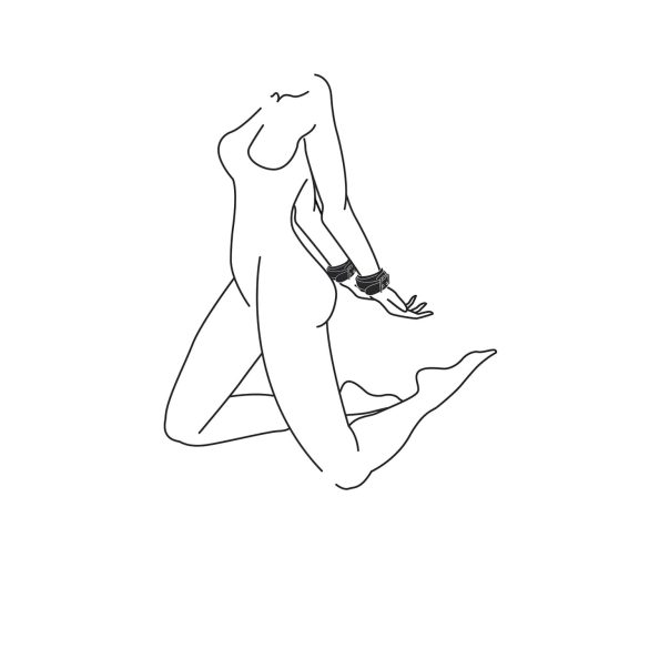 Easytoys - esposas de polipiel - negro