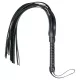 Easytoys - látigo flogger - suave cuero sintético - negro
