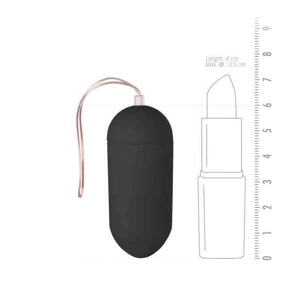 Easytoys - huevo vibrador con control remoto - silicona negra