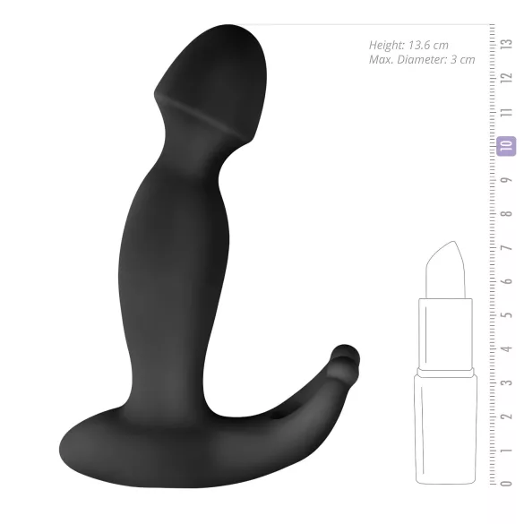 Easytoys Pounding Pete - masajeador prostático vibrador - silicona negra