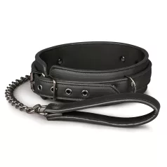   Easytoys - collar fetiche con correa - cuero sintético negro