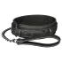 Easytoys - collar fetiche con correa - cuero sintético negro