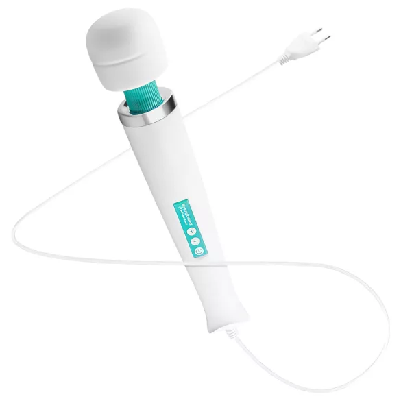 MyMagicWand - masajeador vibrador potente - silicona blanca turquesa