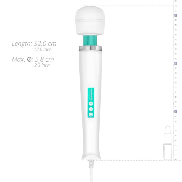 MyMagicWand - masajeador vibrador potente - silicona blanca turquesa