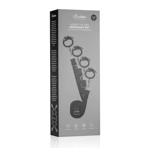 Easytoys - set de ataduras para cama - negro
