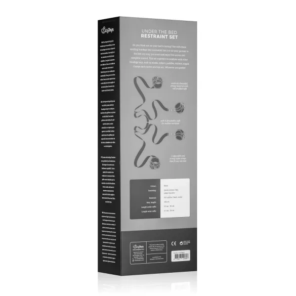 Easytoys - set de ataduras para cama - negro