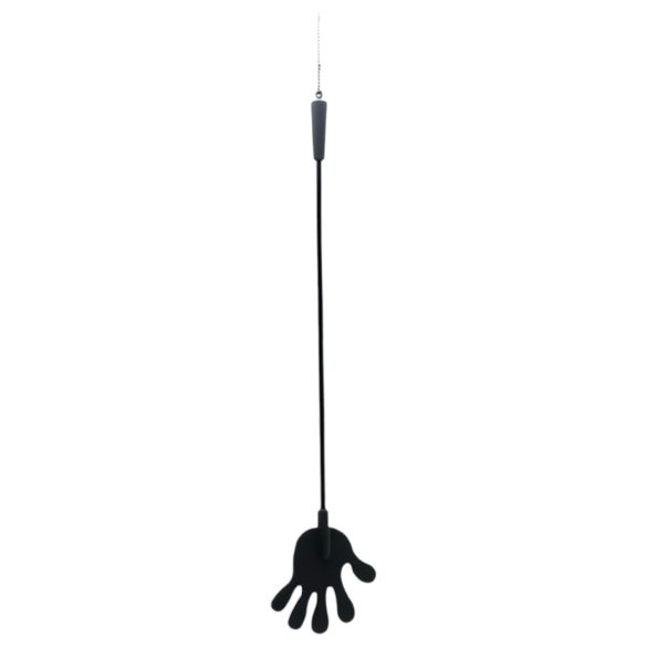Rimba - látigo de silicona con mano - 40 cm (negro)