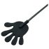 Rimba - látigo de silicona con mano - 40 cm (negro)