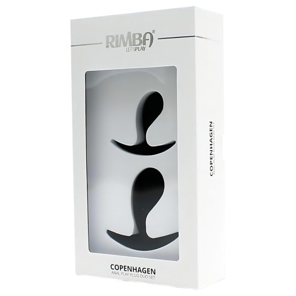 Rimba Copenhagen - plug anal set - silicona negra - 2 piezas