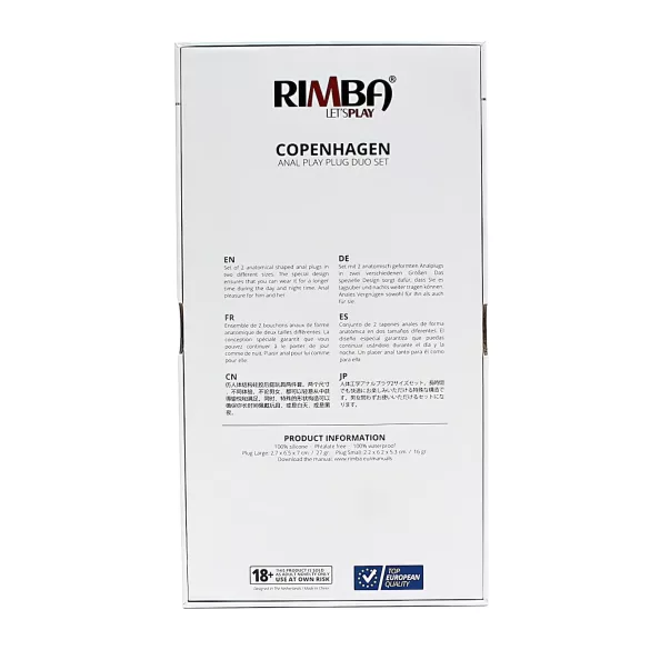 Rimba Copenhagen - set de plugs anales - silicona lila - 2 piezas