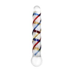   Rimba Rachella - dildo doble de vidrio - transparente y colores
