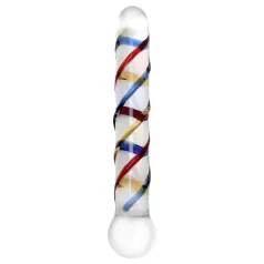   Rimba Rachella - dildo doble de vidrio - transparente y colores