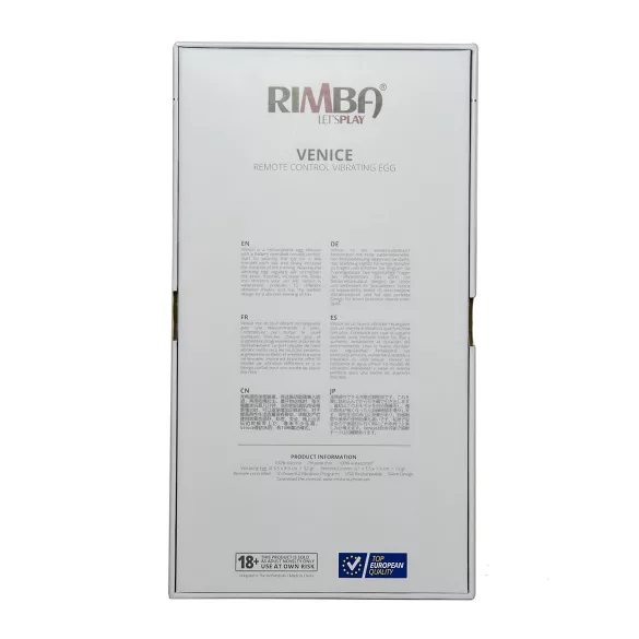Rimba Venice - huevo vibrador recargable con control remoto - silicona lila