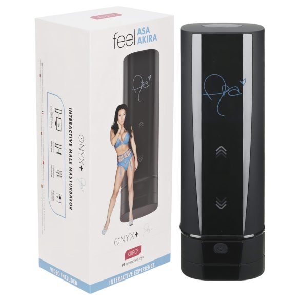 Kiiroo Onyx+ Asa Akira Experience - masturbador interactivo masculino - negro