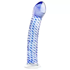   Gildo Glass No. 5 - dildo de vidrio espiral - transparente azul