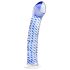 Gildo Glass No. 5 - dildo de vidrio espiral - transparente azul