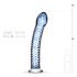 Gildo Glass No. 5 - dildo de vidrio espiral - transparente azul
