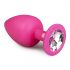 Plug Anal Grande con Diamante Blanco Easytoys - Rosado