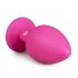 Plug Anal Grande con Diamante Blanco Easytoys - Rosado
