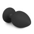Easytoys Diamond - plug anal grande con piedra blanca - negro