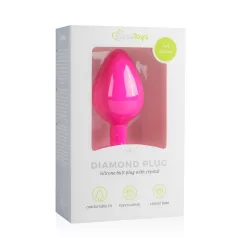   Easytoys Diamond - plug anal con piedra - tamaño mediano - rosa