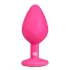 Easytoys Diamond - plug anal con piedra - tamaño mediano - rosa