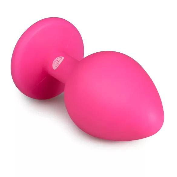 Easytoys Diamond - plug anal con piedra - tamaño mediano - rosa