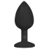 Easytoys Diamond - plug anal con joya pequeña - silicona negra
