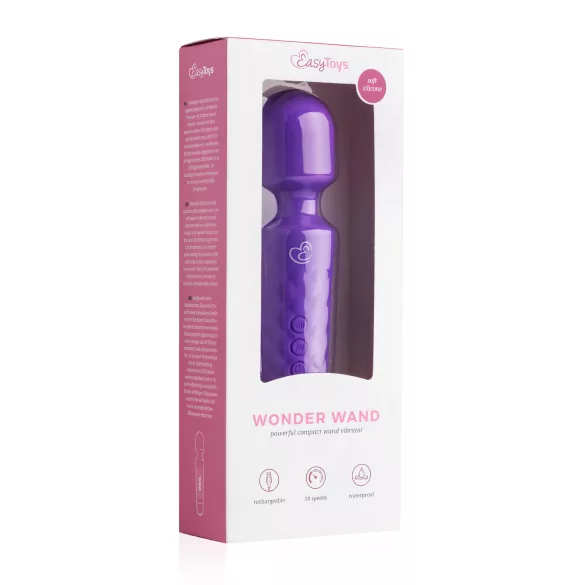 EasyToys - mini varita vibradora recargable - silicona lila