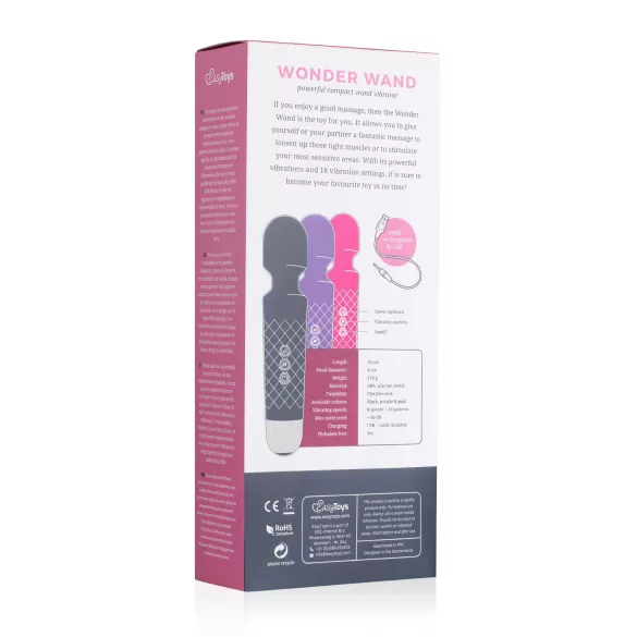 EasyToys - mini varita vibradora recargable - silicona lila