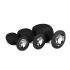 Easytoys Diamond - set de plugs anales - silicona negra