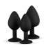 Easytoys Diamond - set de plugs anales - silicona negra