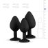 Easytoys Diamond - set de plugs anales - silicona negra
