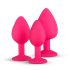 Easytoys Diamond - set de plugs anales - silicona rosa