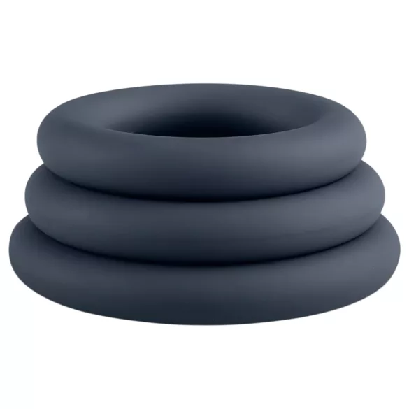 Boners - set de anillos para pene - 3 unidades - gris
