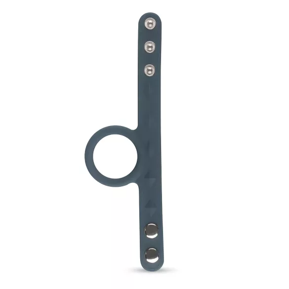 Boners - anillo doble pene y testículos - silicona gris