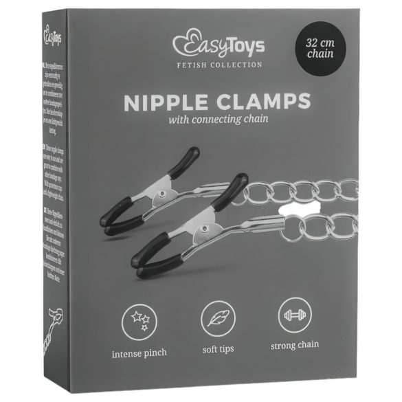 EasyToys - Pinzas para pezones con cadena (1 par)