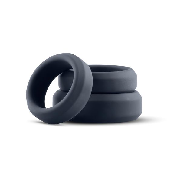 Boners - Set de 3 anillos de silicona para pene (gris)