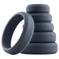  Boners - set de anillos para pene - silicona - 6 piezas - gris