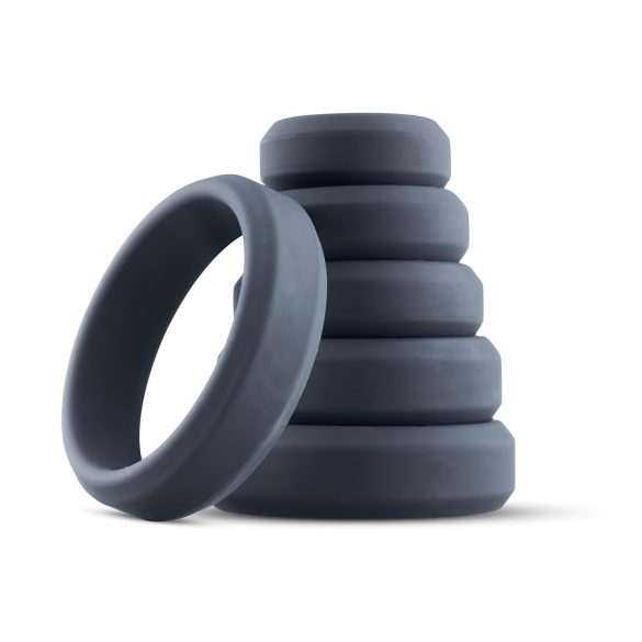 Boners - Juego de 6 anillos pene de silicona (gris)