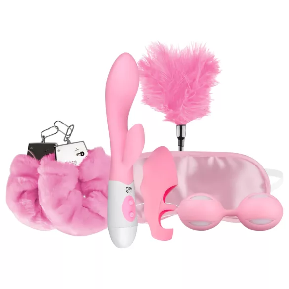 LoveBoxxx - set de restricción con vibrador - 6 piezas - rosa