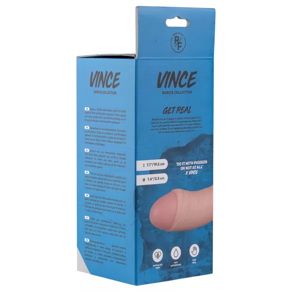 Real Fantasy Vince - consolador realista con testículos - 19,5 cm color natural