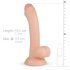 Real Fantasy Vince - Dildo con testículos y prepucio - 19.5 cm (natural)