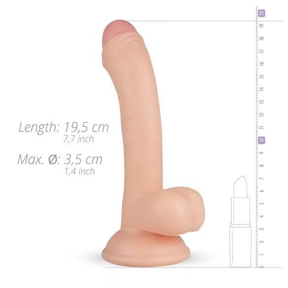 Real Fantasy Vince - consolador realista con testículos - 19,5 cm color natural