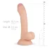 Real Fantasy Vince - consolador realista con testículos - 19,5 cm color natural