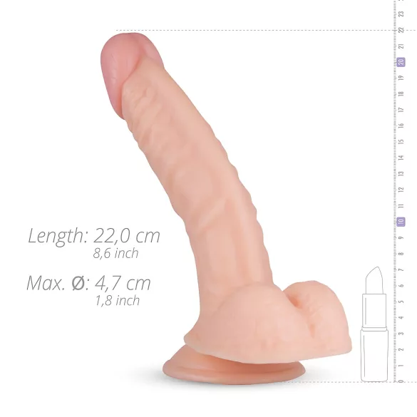 Real Fantasy Derek - consolador realista con testículos - 22cm color natural