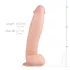 Real Fantasy Dwane - consolador realista con testículos - 31cm - color natural