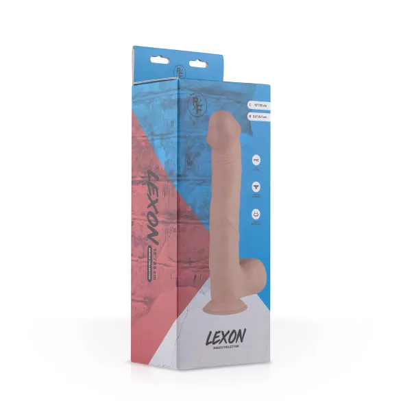 Real Fantasy Lexon - dildo realista con testículos - 33cm - color natural