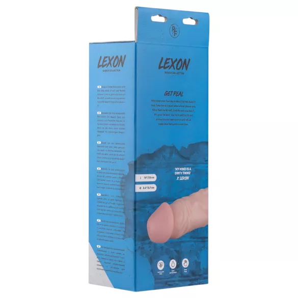 Real Fantasy Lexon - dildo realista con testículos - 33cm - color natural